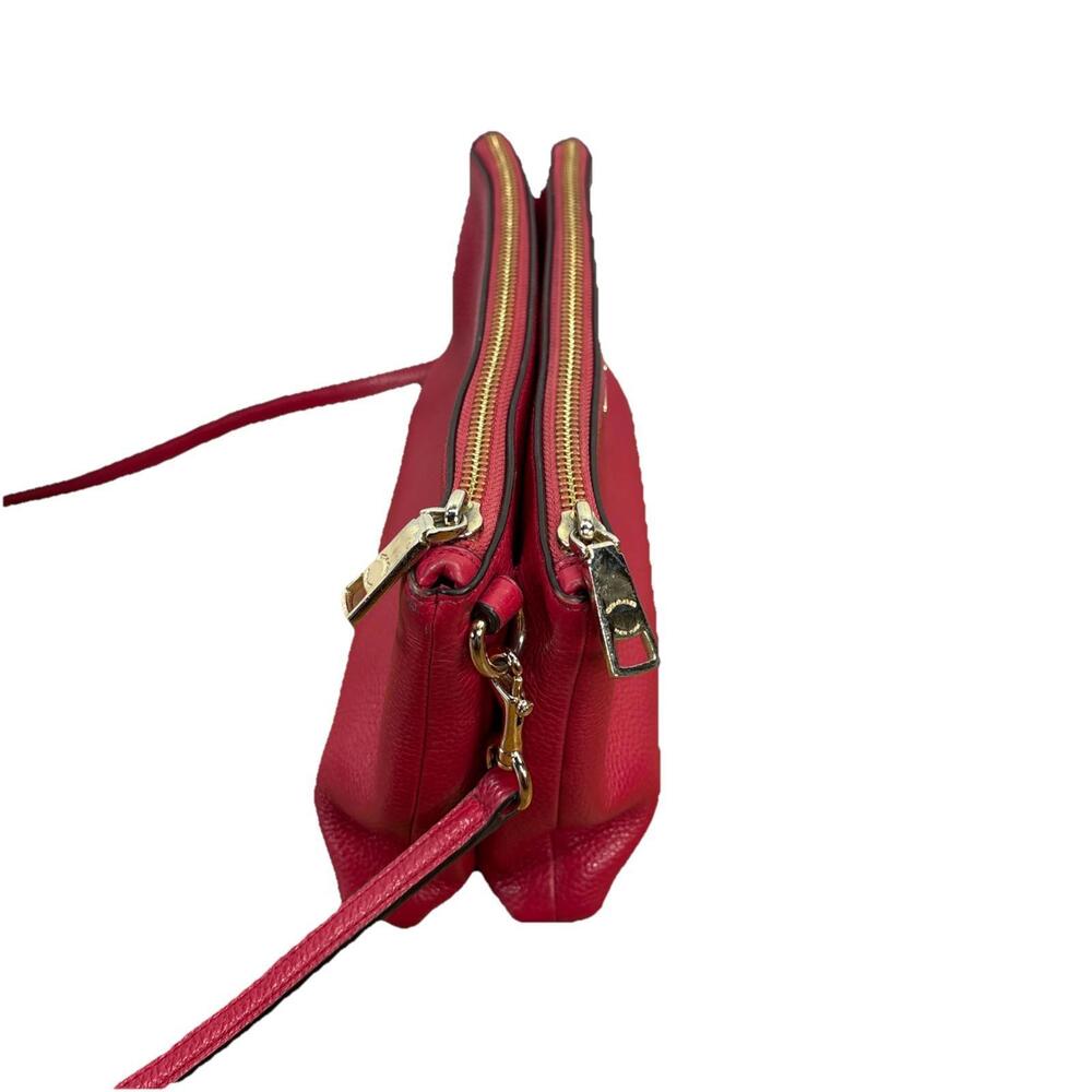 COACH Lyla Double Zip Pocket Crossbody, Strawberry Leather F38273 - Picture 2 of 16